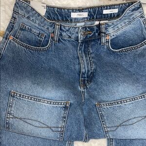 Blue Denim Jeans cargo